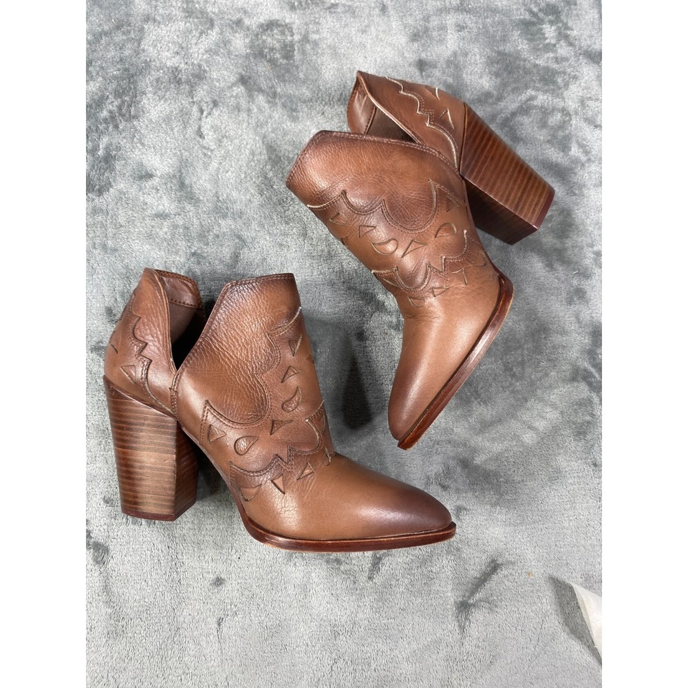 Gianni Bini Womens Ankle Boots Womens 7.5M Ombre Cutout Western Chunky Heel - Picture 7 of 8
